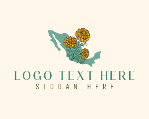 Mexican Marigold Flower logo