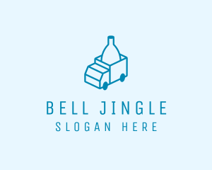 Bottle Delivery Truck logo design