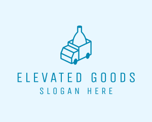 Bottle Delivery Truck logo design