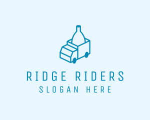 Bottle Delivery Truck logo design