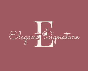 Feminine Cursive Signature logo design