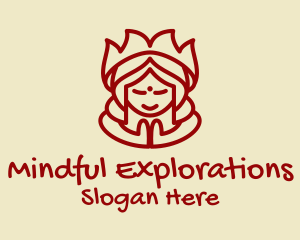 Hindu Woman Drawing  logo