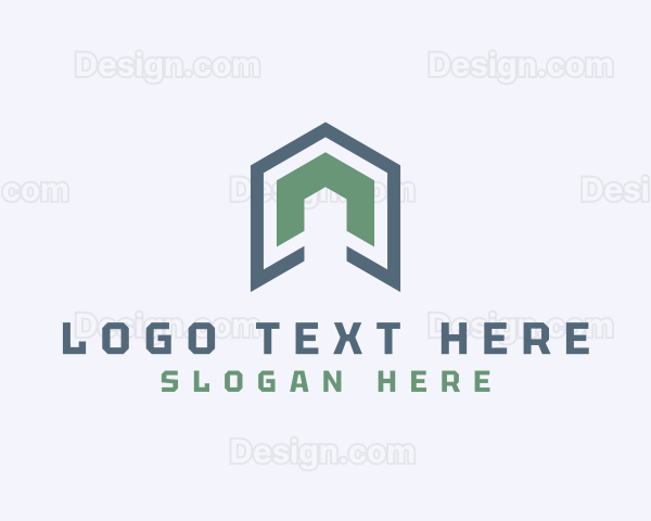 Geometric Business House Letter A Logo