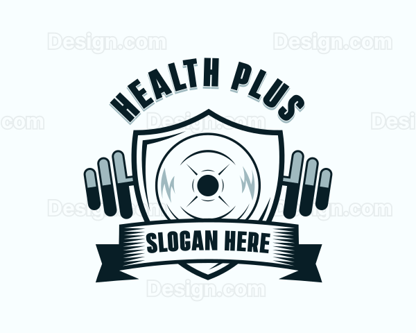 Weightlifting Gym Shield Logo