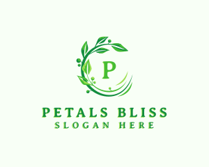 Botanical Wellness Leaf logo design