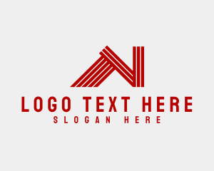 Athletic Stripes Startup Letter N  logo design