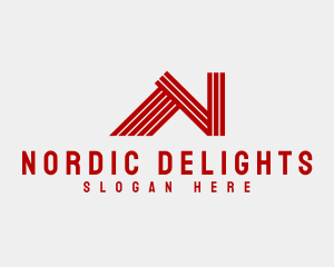 Athletic Stripes Startup Letter N  logo design