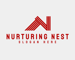 Athletic Stripes Startup Letter N  logo design