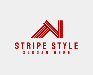 Athletic Stripes Startup Letter N  logo