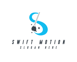 Cleaning Mop Swoosh logo