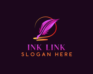 Magical Feather Quill logo design