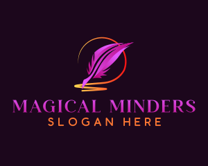 Magical Feather Quill logo design