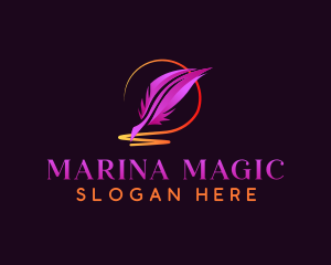 Magical Feather Quill logo design