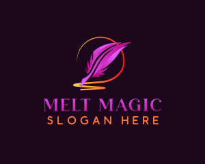 Magical Feather Quill logo design