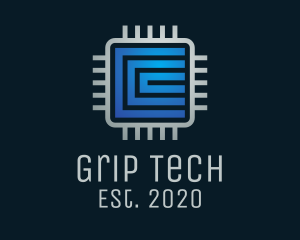 Tech Software Processor logo design