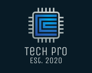 Tech Software Processor logo design