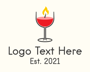 Wine Glass Candle logo