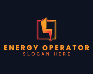 Lightning Energy Bolt logo design