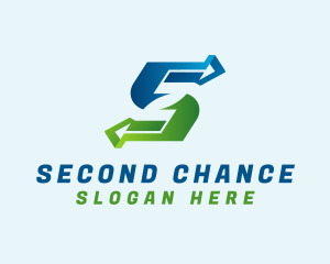 Logistics Arrow Letter S logo design