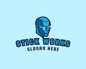 Android Cyborg Titan logo design