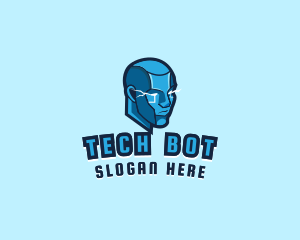 Android Gamer Cyborg logo design