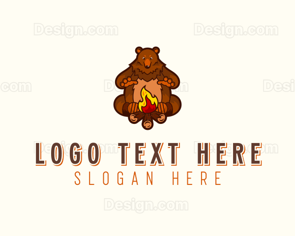 Outdoor Camping Bear Logo