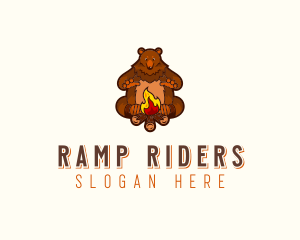 Outdoor Camping Bear Logo