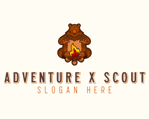 Outdoor Camping Bear logo design