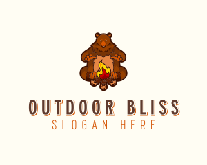 Outdoor Camping Bear logo design