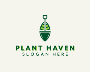 Gardening Plant Shovel logo design