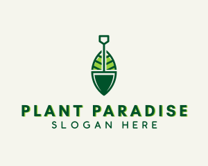 Gardening Plant Shovel logo design