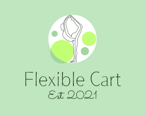 Flexible Yoga Line Art  logo design