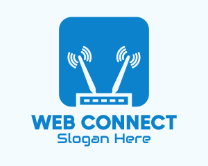 Blue Internet Router Signal logo