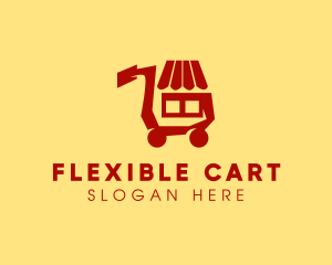 Supermarket Shopping Cart  logo design