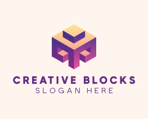 3D Abstract Structure logo design