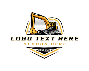 Excavator Digging Construction logo