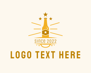 Gold Beer Bottle  logo