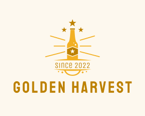 Gold Beer Bottle  logo design