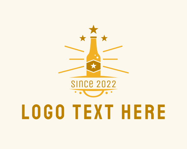 Gold Beer Bottle  logo