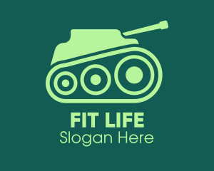 Green Military Tank Logo