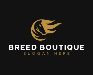 Horse Stallion Mane logo design