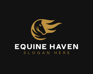 Horse Stallion Mane logo design