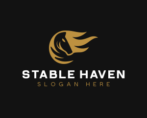 Horse Stallion Mane logo design