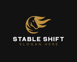 Horse Stallion Mane logo design