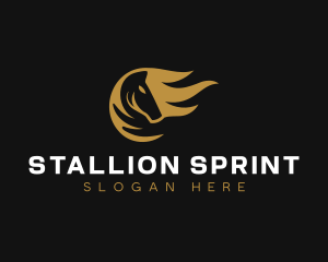 Horse Stallion Mane logo design