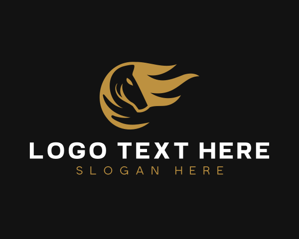 Horse Stallion Mane logo