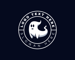 Spooky Halloween Ghost logo