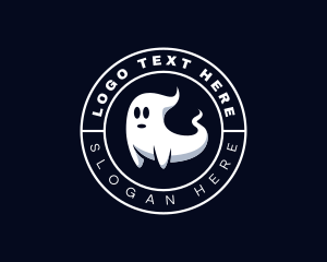 Spooky Halloween Ghost Logo