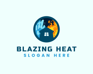 HVAC Heating Cooling logo design