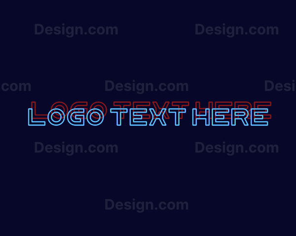 Neon Retro Wordmark Logo